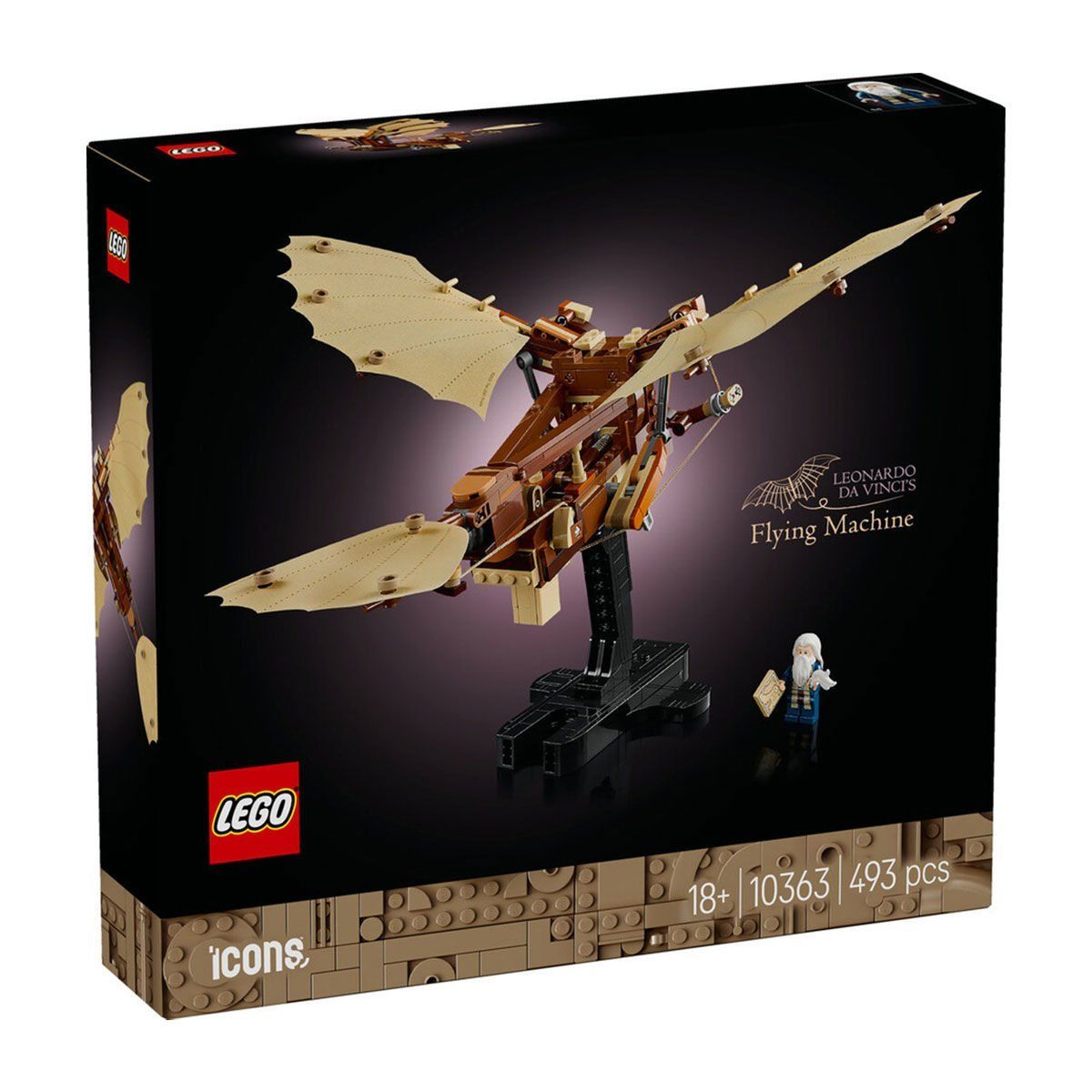 10363 Lego icons - Leonardo da Vincinin Uçan Makinesi 493 parça +18 yaş