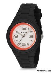 JAGA ANALOG BAYAN KOL SAATİ SİYAH SİLİKON AQ1181-OAAA-D2B