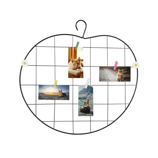 BUFFER® Fotoğraf ve Notlar İçin Metal Elma Model Led Işıklı Ferforje Pano