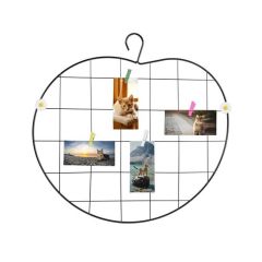 BUFFER® Fotoğraf ve Notlar İçin Metal Elma Model Led Işıklı Ferforje Pano