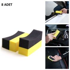 Araba Lastik ve Trim Parlatma Süngeri 8 Adet