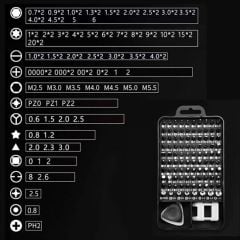 BUFFER® 115 in 1 Hassas Tornavida Onarım Alet Manyetik Sürücü Kitli Elektronik Hassas Tornavida Seti