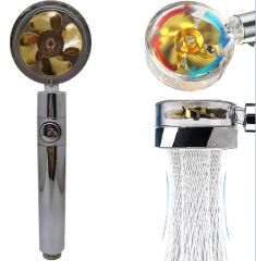 Pervaneli Yüksek Basınçlı Metalik Duş Başlığı