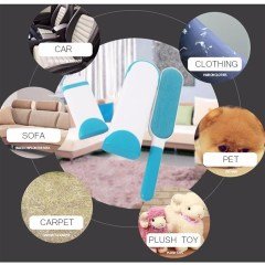 BUFFER® Yıkanabilir Tüy Toplama Rulosu Ve Kendinden Temizlemeli Kedi Köpek Toz Temizleyici Tarak Fırça Seti