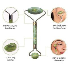 BUFFER® Forever USB’li Titreşimli Masaj Etkili Yüz Temizleme Bakım Cihazı Ve Yeşim Taşı Seti