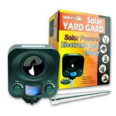 Bird-X Solar Yard Gard Ultrasonik Köpek Vahşi Hayvan Kovucu 278 m²