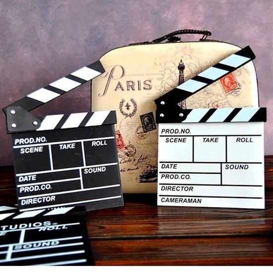 BUFFER® Dekoratif Retro Tasarım Yazı Yazılabilir Klasik Sinema Klaketi