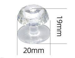 4 Adet Kristal Tasarımlı Çok Amaçlı Yapışkanlı Tutacak Buton