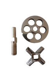 22 No Kıyma Makinesi Yedek Parçaları Doğan Çiftel / SSAF Ayna 18mm + Bıçak - Mil Dahil