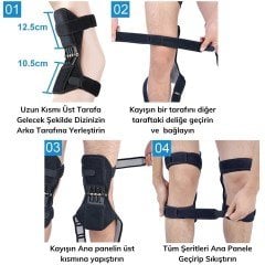 BUFFER® Yaylı Diz Kuvvetlendirici Dizlik Egzersiz Aleti Medikal Bacak Destekli Spor Aleti