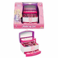 3 Katmanlı Taşıma Çantalı Makyaj Seti Oyuncak