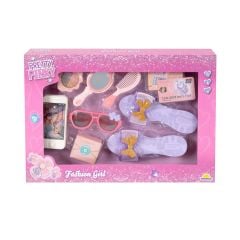 4376 Pretty Pinky Kokoş Terlik Gözlük Tarak Set -Sunman