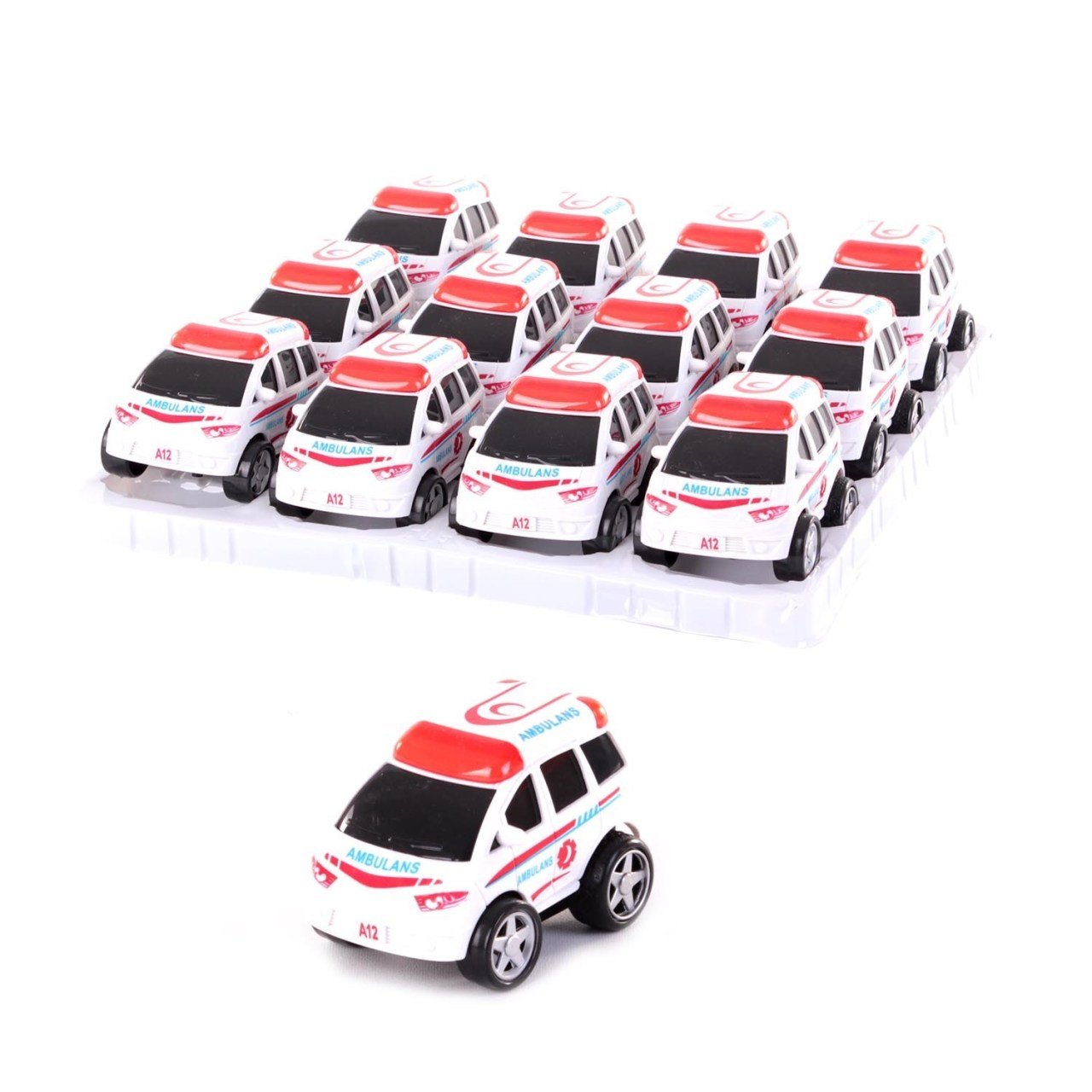 Vardem Oyuncak Araba A12 Sürtmeli Kırılmaz Ambulans 