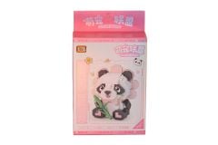 LZ-8803 OTURAN SEVİMLİ ÇİÇEK PANDA 350 PARÇA BLOCK OYUNCAK