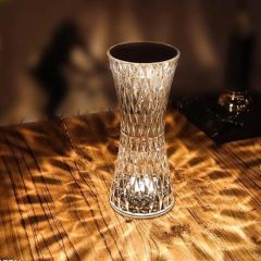 BUFFER® Kum Saati Model USB Şarjlı Kumandalı 16 Farklı Işık Modlu Masa Üstü Kristal Akrilik Led