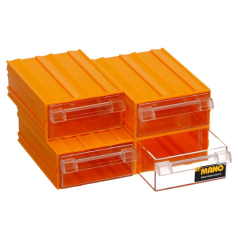 Mano Plastik Çekmeceli Sarı Kutu K-10   85mm x 120mm x 40mm
