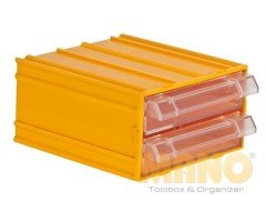 Mano Plastik Çekmeceli Sarı Kutu K-31   110 mm x 120 mm x 62 mm