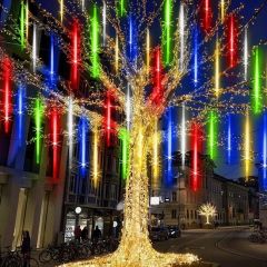 BUFFER® 10 Adet İç ve Dış Mekan İçin Uyumlu Renkli RGB Akan Meteor Led
