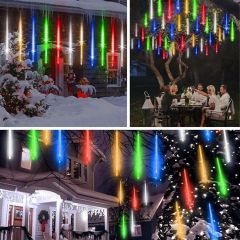 BUFFER® 10 Adet İç ve Dış Mekan İçin Uyumlu Renkli RGB Akan Meteor Led