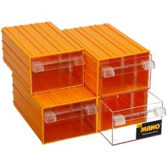 Mano Plastik Çekmeceli Sarı Kutu K-45  175mm x 230mm x 110mm