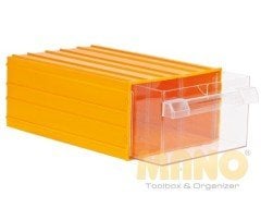 Mano Plastik Çekmeceli Sarı Kutu K-55   212 mm x 302 mm x 126 mm