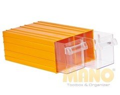 Mano Plastik Çekmeceli Sarı Kutu K-56   212 mm x 302 mm x 126 mm