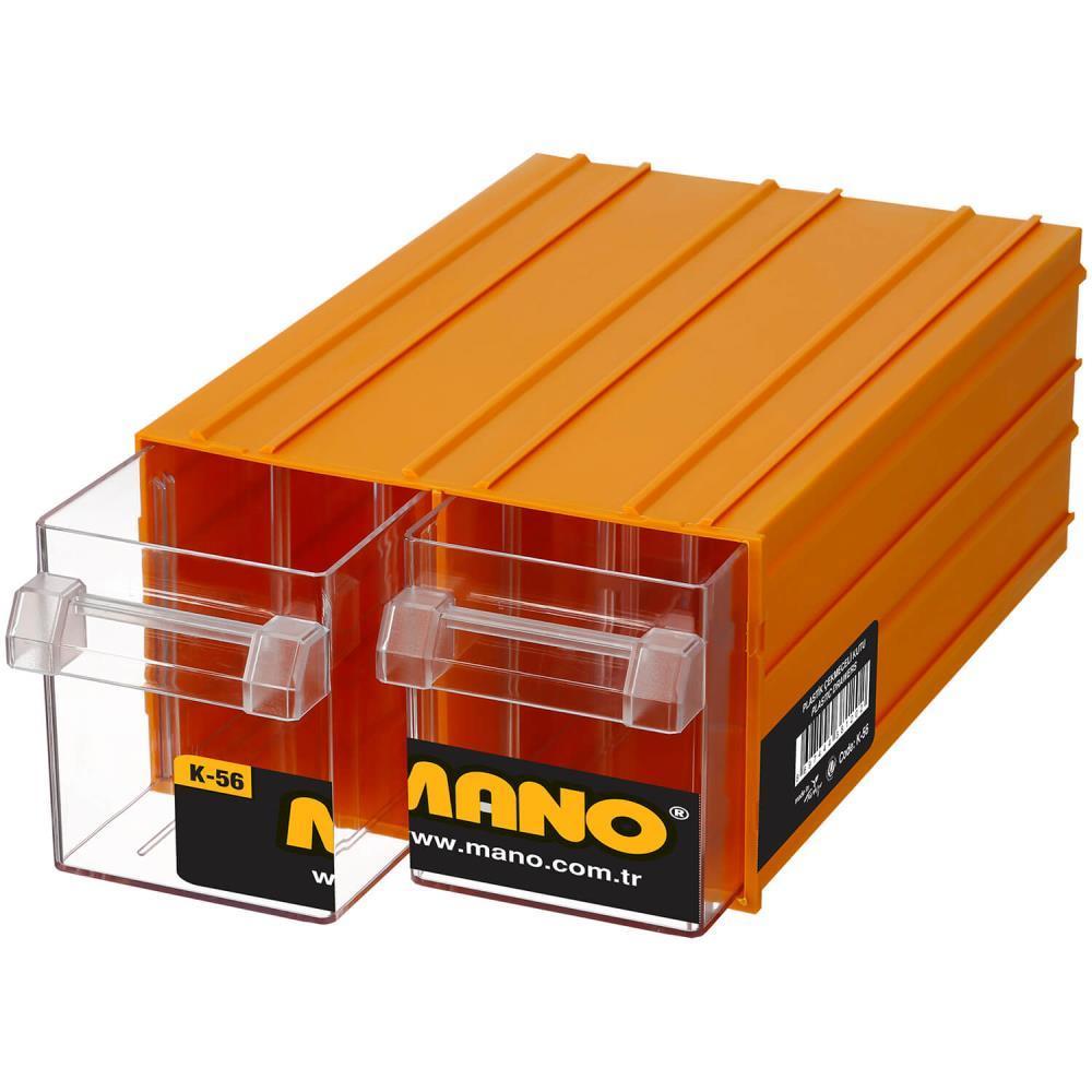 Mano Plastik Çekmeceli Sarı Kutu K-56   212 mm x 302 mm x 126 mm