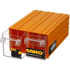 Mano Plastik Çekmeceli Sarı Kutu K-56   212 mm x 302 mm x 126 mm