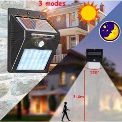 BUFFER® Güneş Enerjili Sensörlü 30 Led Dış Mekan Aydınlatma Ever Bright