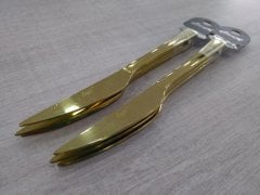 İnci Çelik Gold 6 Kişilik Bıçak Takımı 5mm Paslanmaz Sade Titanyum Kaplama 21cm