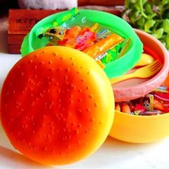 BUFFER® Hamburger Tasarımlı Çatal Bıçaklı Saklama ve Beslenme Kabı Kutusu