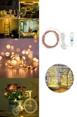 BUFFER® Yılbaşı ve Özel Konsept Dekorasyon 5 Mt USB Bağlantılı Led Işık