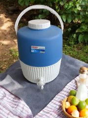 10 LT Kale 1002 Soğuk Su Termosu Musluklu Piknik Termos Mavi