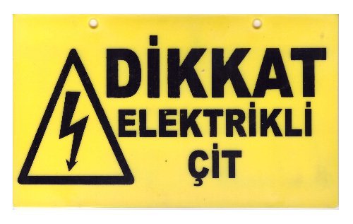 Elektrikli Çit Uyarı Levhası (Reklamsız)