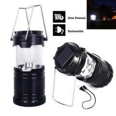 BUFFER® Avcı Feneri Kamp Lambası Solar Güneş Enerjili Kamp Çadır Feneri