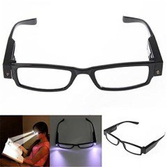 BUFFER® Led Işıklı Pratik Camsız Kitap Aydınlatma Gözlüğü Okuma Lambası