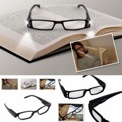 BUFFER® Led Işıklı Pratik Camsız Kitap Aydınlatma Gözlüğü Okuma Lambası