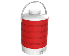 12 LT Kale 1007P Soğuk Su Termosu Musluklu Plastik Piknik Termos Kırmızı