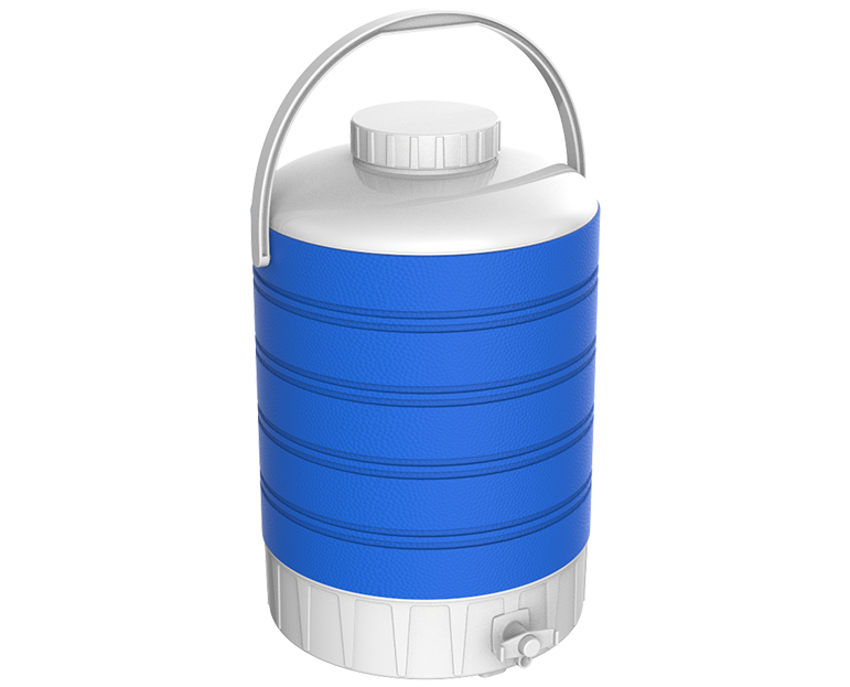 12 LT Kale 1007P Soğuk Su Termosu Musluklu Plastik Piknik Termos Mavi