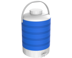 12 LT Kale 1007P Soğuk Su Termosu Musluklu Plastik Piknik Termos Mavi
