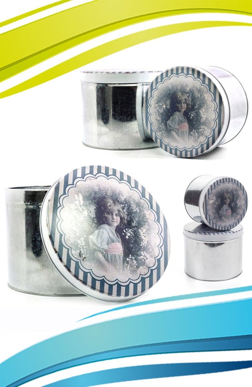 BUFFER® Decotown 2li Retro Metal Hediye Kutusu