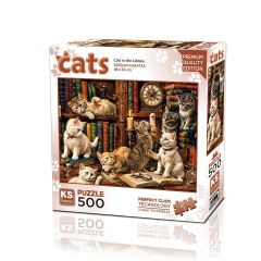 20090 PUZZLE 500 CATS İN THE LİBRARY