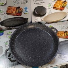 ThermoAd Granit Döküm Tava 36 cm ( Bazlama Gözleme Kavurma Tavası )