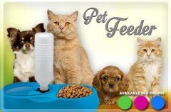 BUFFER® Kedi ve Köpek için Mama ve  Su İçme Kabı Evcil Hayvan Suluğu