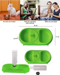 BUFFER® Kedi ve Köpek için Mama ve  Su İçme Kabı Evcil Hayvan Suluğu