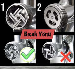 Karaca İnox 1201 Model Uyumlu Kıyma Makinesi Bıçağı, Paslanmaz 5 Numara Yedek Parça Bıçak