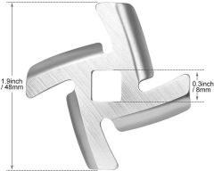 Karaca İnox 1201 Model Uyumlu Kıyma Makinesi Bıçağı, Paslanmaz 5 Numara Yedek Parça Bıçak