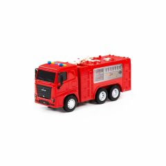 96302 CITY Sürtmeli İtfaiye Aracı Işıklı ve Sesli Kırmızı Kabin Kutuda - Polesie