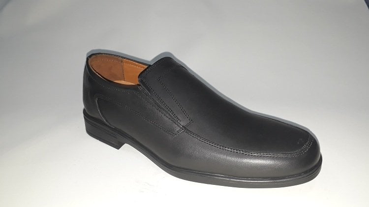 ERTAÇ DERİ ERKEK AYAKKABI BAĞCIKSIZ SİYAH