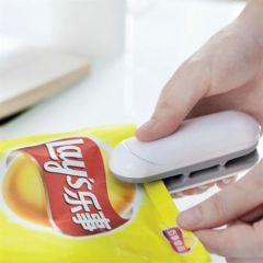 BUFFER® Taşınabilir Pilli Kullanışlı Poşet Kapatıcı Klips Ev Tipi Mini Poşet  Kapama Ve Yapıştırma C